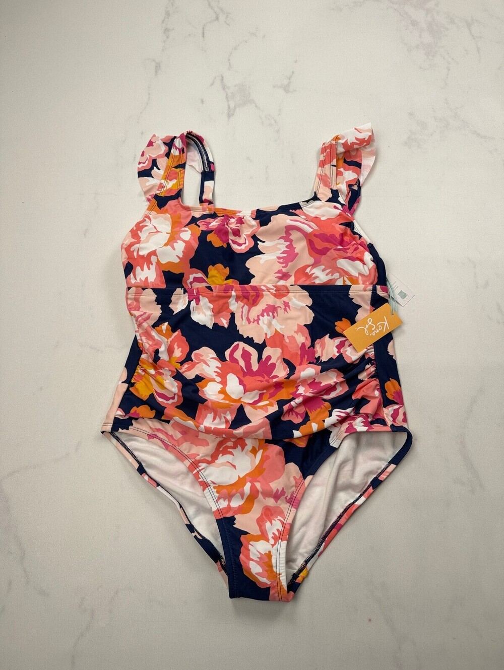 Kona Sol Printed Swimsuit Multi Modern Resort - Womens 14 NWT